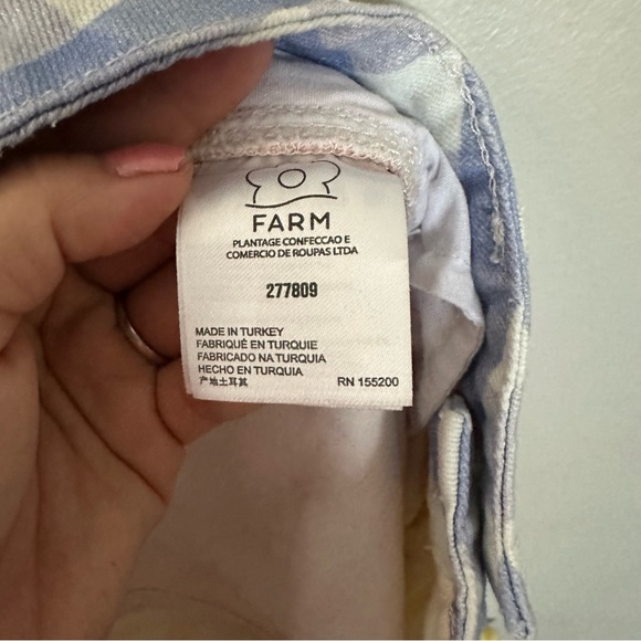 Farm Rio Gingham Denim Shorts - Picture 8 of 10